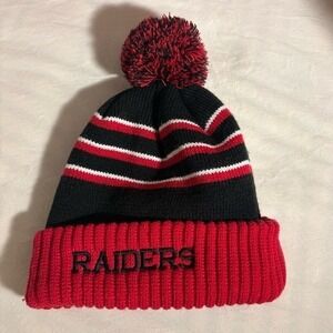 Raiders Unisex Striped Beanie